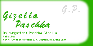 gizella paschka business card